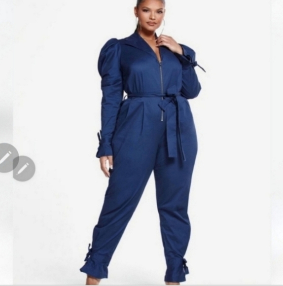 🍁🍂Fashion to figure jumpsuit size 3 in olive green - Picture 1 of 6